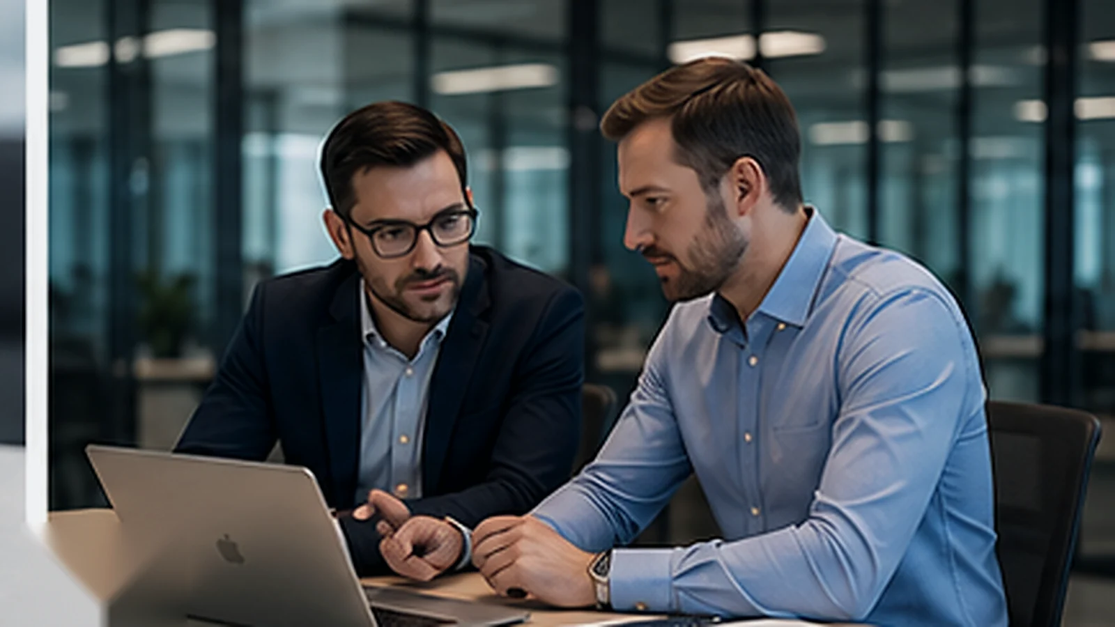 IT consultant reviewing a technology plan with a business client